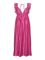 Tiana sl v-neck 7/8 dress phlox pink