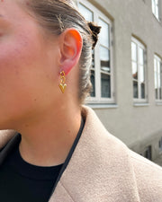 You're loved earring gold