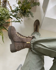 My girl suede boots taupe (army)