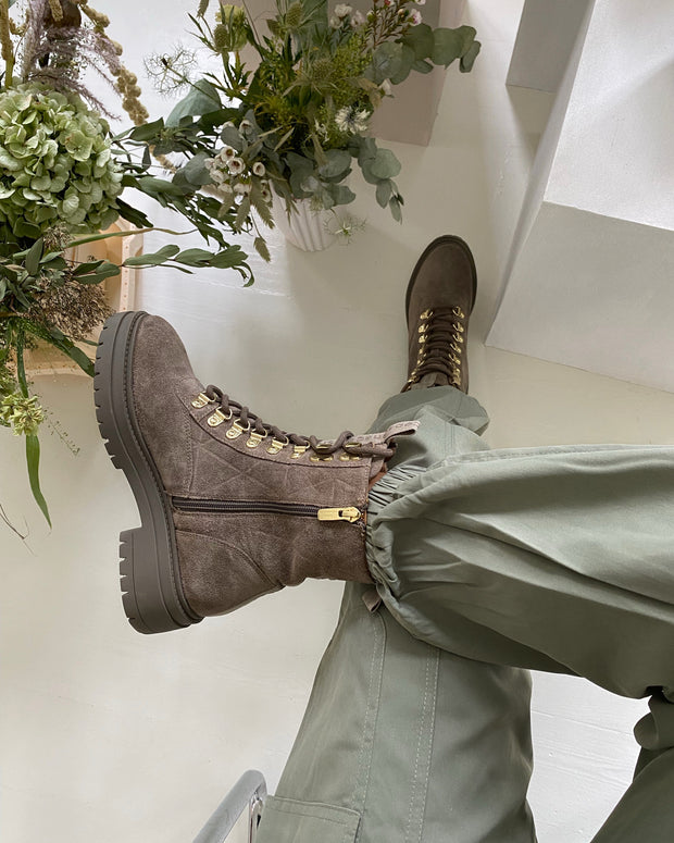 My girl suede boots taupe (army)