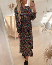 Tanisa maxi dress black/purple flower