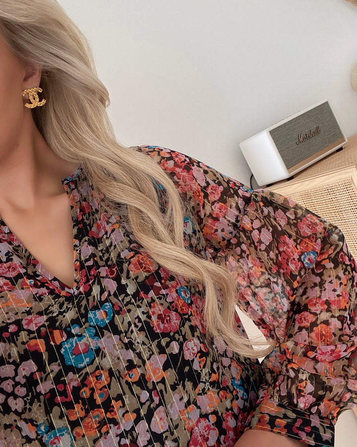 Vero Moda kjole siga l/s short black/siga