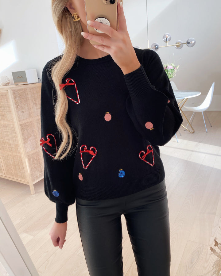 Jolly ls balloon blouse black