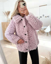 Elvira teddy jacket lavender fog
