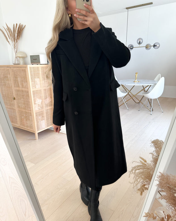 Venetavega long wool coat black