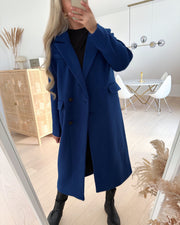 Venetavega long wool coat sodalite blue