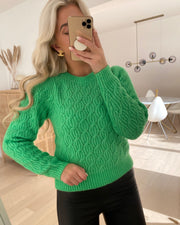 Lola ls o-neck blouse irish green