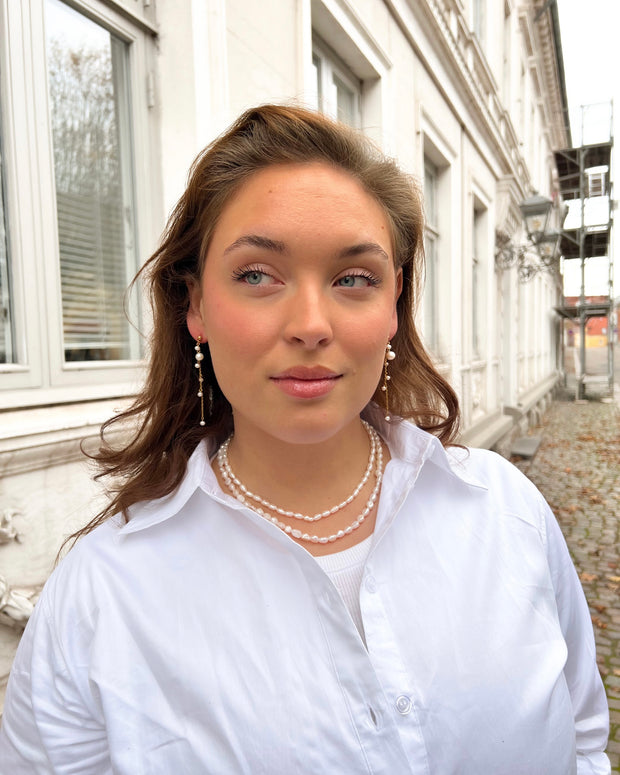 Multi perla earring gold