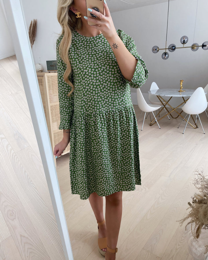 Vero Moda kjole simone o-neck 3/4 willow bough
