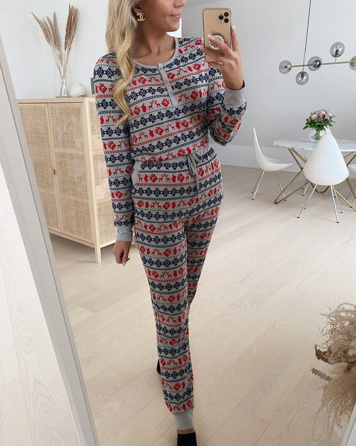 Vero Moda bluse xmas new ls button light grey melange