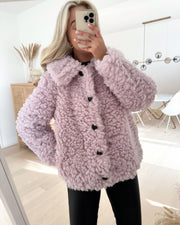Elvira teddy jacket lavender fog