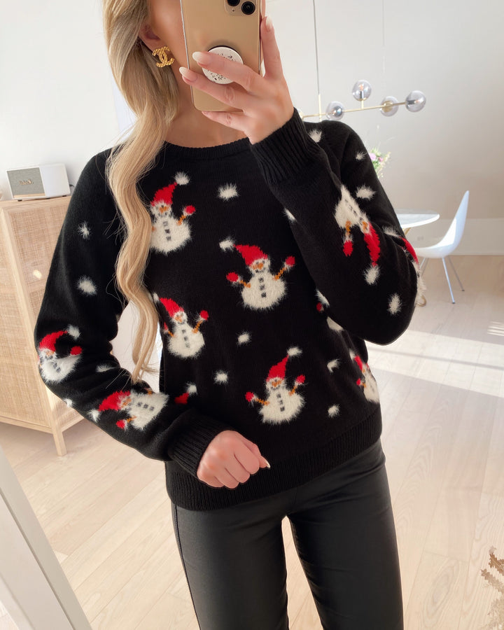 Snowmen ls o-neck blouse