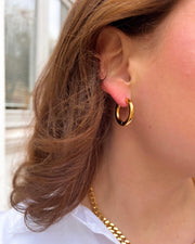 Adore you earrings 2.4cm gold