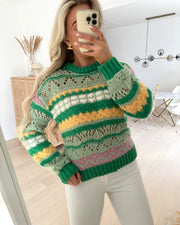 Rhapsody ls o-neck pullover bright green