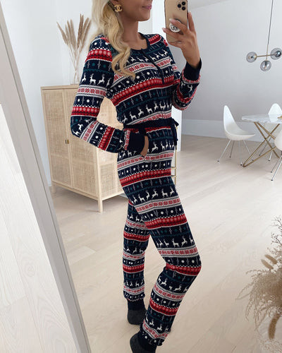 Xmas new pants navy blazer/reindeer