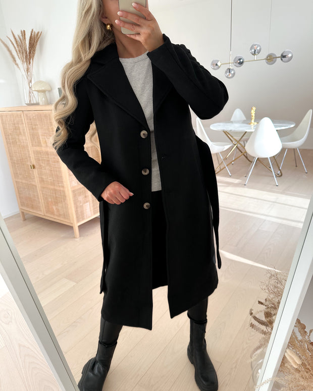 Josie wool coat black - FORUDBESTILLING LEV. UGE 38/39