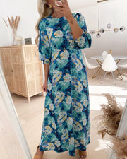 Love914-4 dress green waterprint