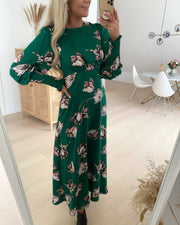 Love737-8 dress green/flower