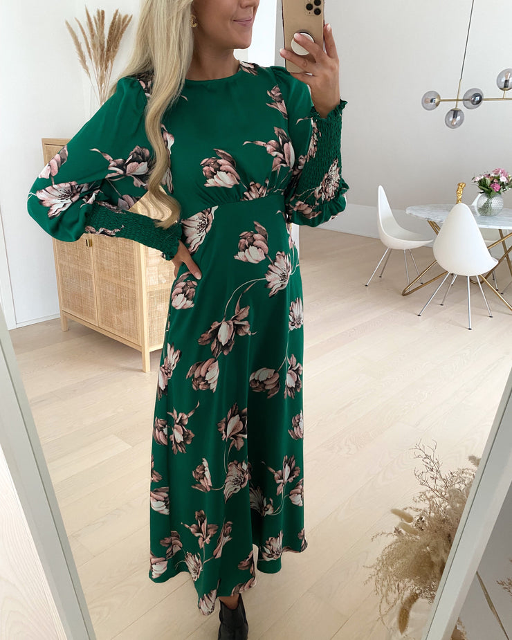 Love737-8 dress green/flower