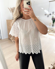 Vitza short sleeved blouse white