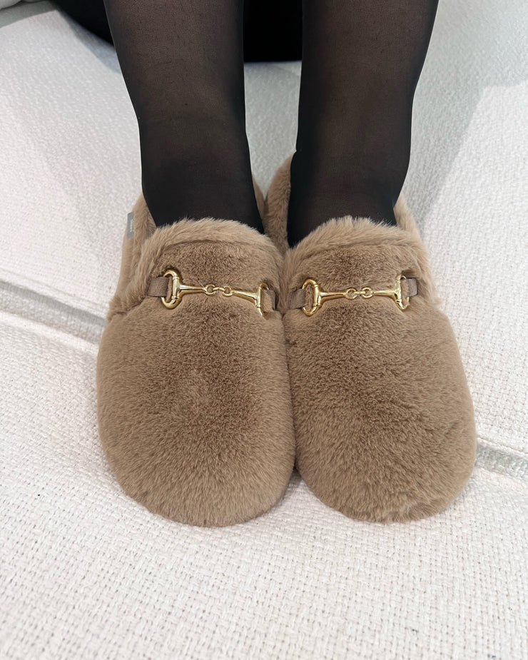 New melania slippers taupe