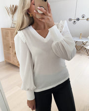 Eina v ls blouse white