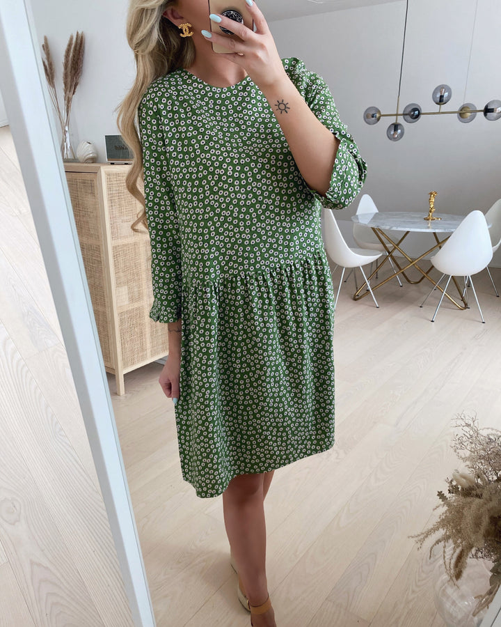 Vero Moda kjole simone o-neck 3/4 willow bough