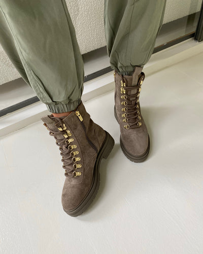 My girl suede boots taupe (army)