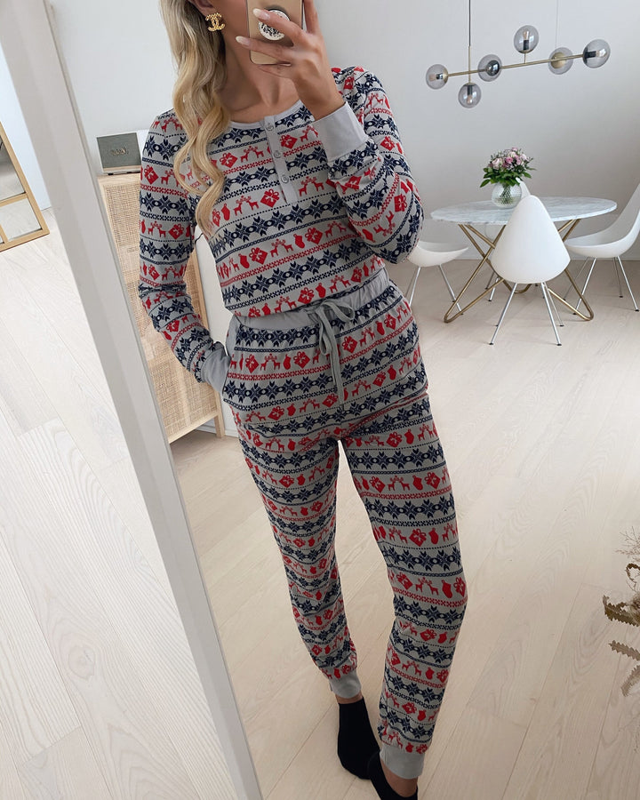 Vero Moda bluse xmas new ls button light grey melange