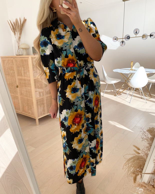 Love723-4 dress black/flower