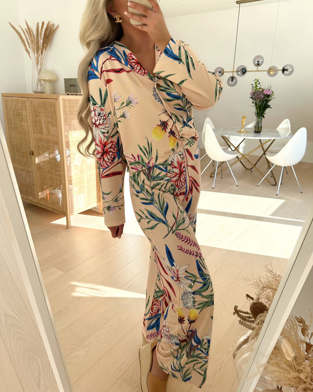 Tropical wide pants ecru