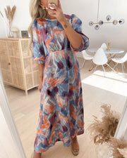 Love914-1 dress multi blue/pink