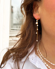 Multi perla earring gold