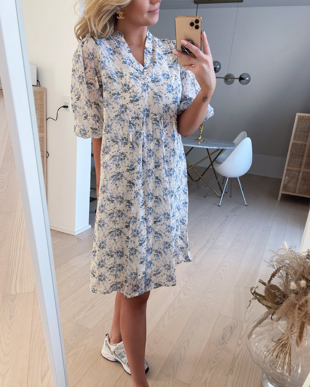 Love605 dress cream/flower