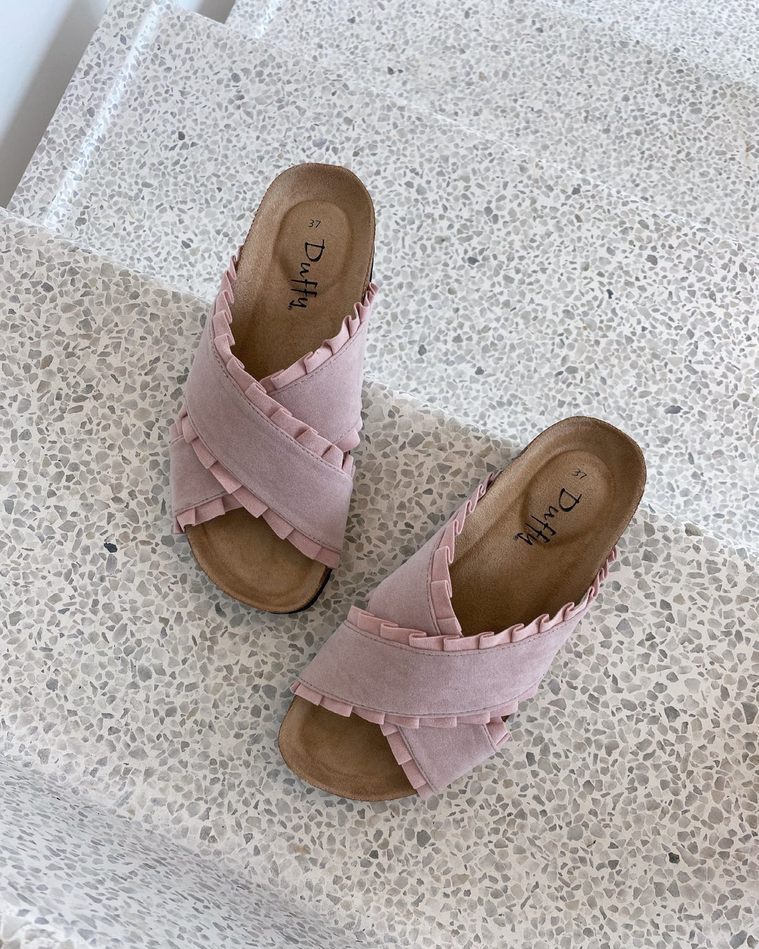 Duffy ruffle sandal 86-33005 light pink