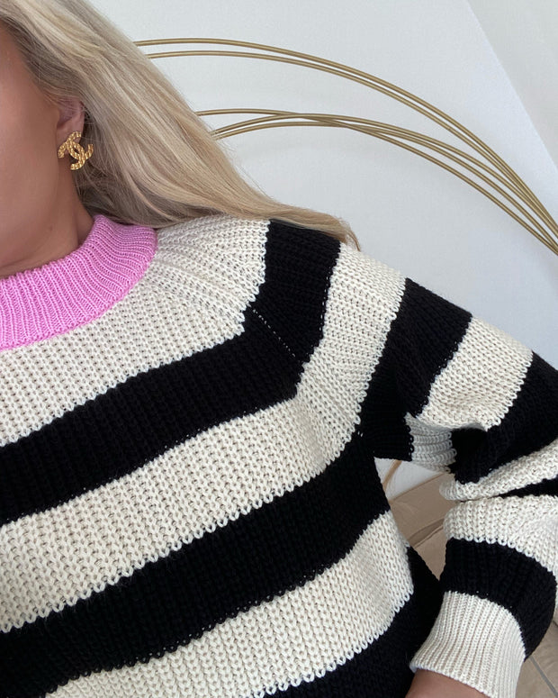 Miba contrast stripe/pink