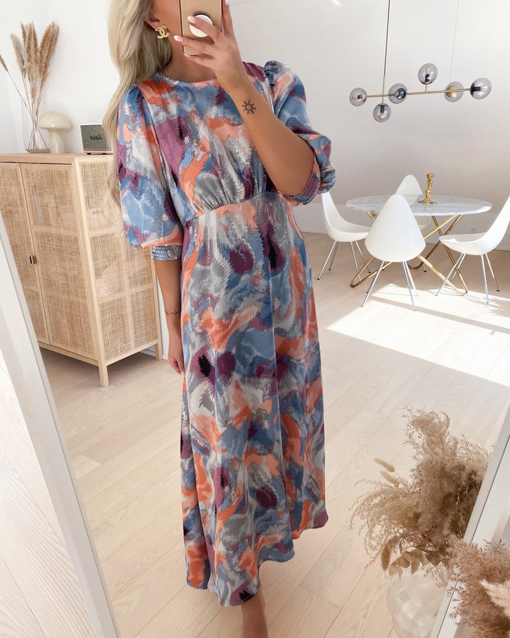 Love914-1 dress multi blue/pink