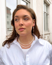 Multi perla earring gold