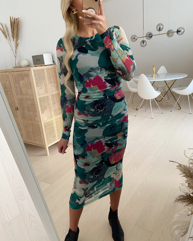 Debina midi dress ultramarine green