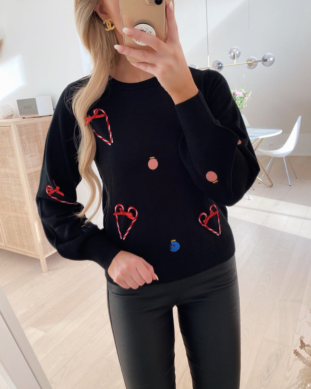 Jolly ls balloon blouse black